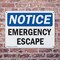 Signmission Emergency Escape, 14 in W x Rectangle, Plastic OS-2PACK-NS-P-1014-L-11787 - alternate 8